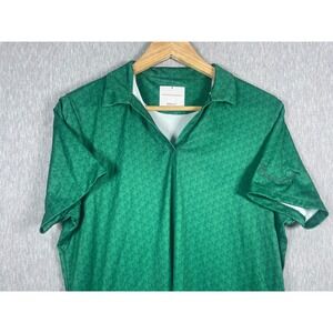 Oobe Chick-fil-A Womens Large Green Golf Ball Print Polo Shirt